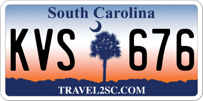 SC license plate KVS676