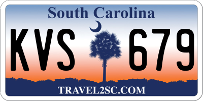 SC license plate KVS679