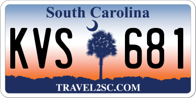 SC license plate KVS681