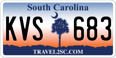 SC license plate KVS683
