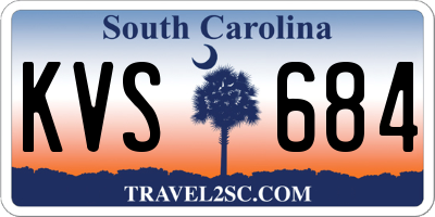 SC license plate KVS684