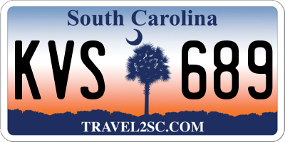 SC license plate KVS689