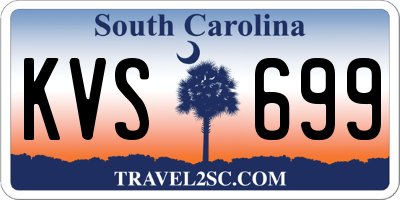 SC license plate KVS699