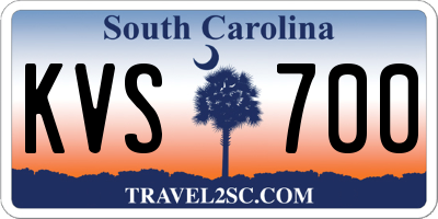 SC license plate KVS700