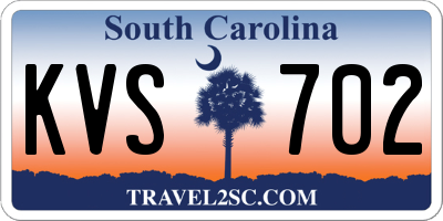 SC license plate KVS702