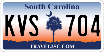 SC license plate KVS704