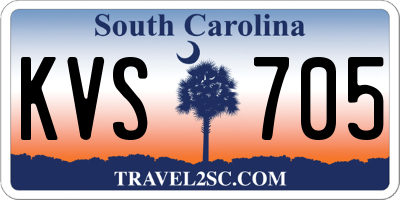 SC license plate KVS705