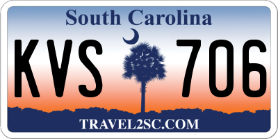 SC license plate KVS706