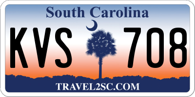 SC license plate KVS708