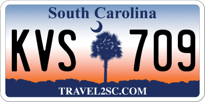 SC license plate KVS709