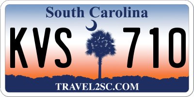 SC license plate KVS710