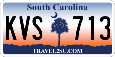 SC license plate KVS713