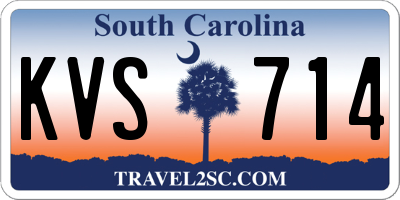 SC license plate KVS714