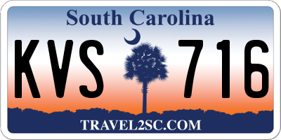 SC license plate KVS716