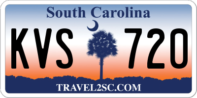 SC license plate KVS720