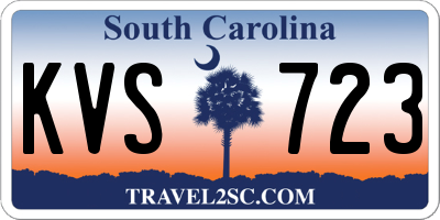 SC license plate KVS723