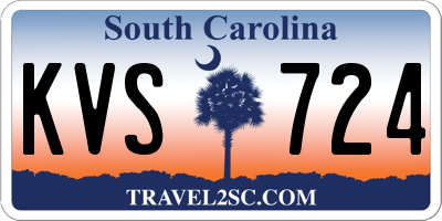 SC license plate KVS724