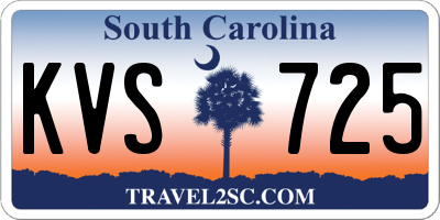 SC license plate KVS725