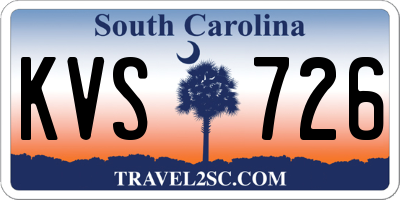 SC license plate KVS726
