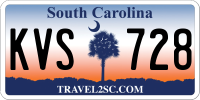SC license plate KVS728