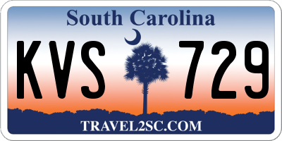 SC license plate KVS729