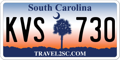SC license plate KVS730