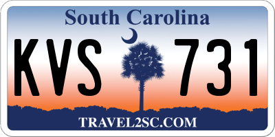 SC license plate KVS731