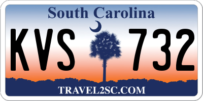 SC license plate KVS732