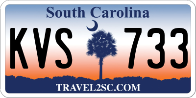SC license plate KVS733