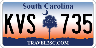 SC license plate KVS735