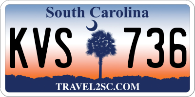 SC license plate KVS736