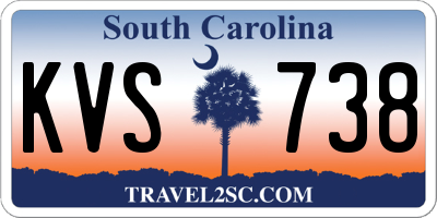 SC license plate KVS738