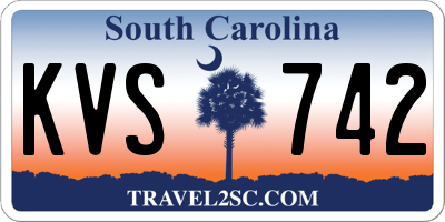SC license plate KVS742