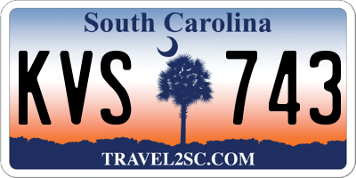 SC license plate KVS743