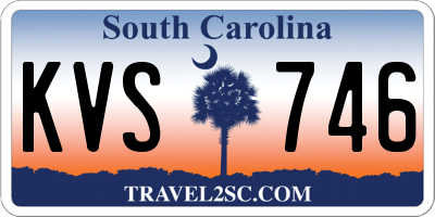 SC license plate KVS746
