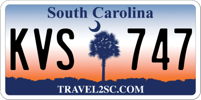 SC license plate KVS747