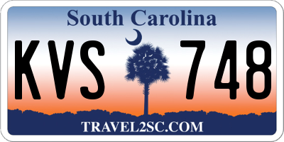SC license plate KVS748