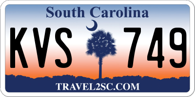 SC license plate KVS749
