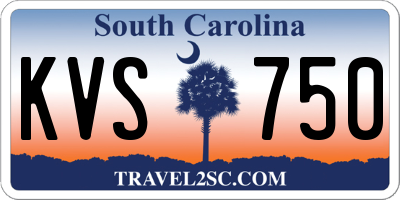 SC license plate KVS750