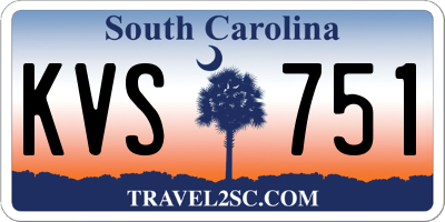 SC license plate KVS751