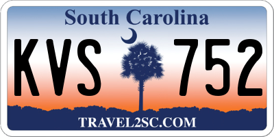 SC license plate KVS752