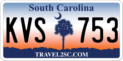 SC license plate KVS753