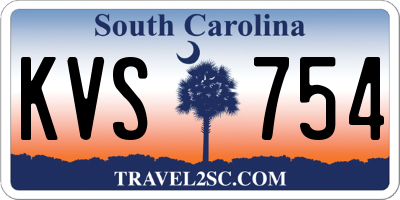 SC license plate KVS754