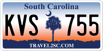 SC license plate KVS755