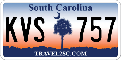 SC license plate KVS757