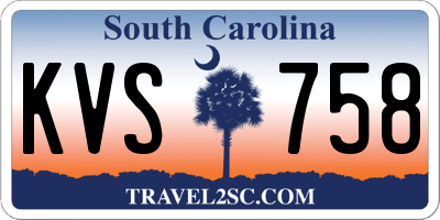 SC license plate KVS758