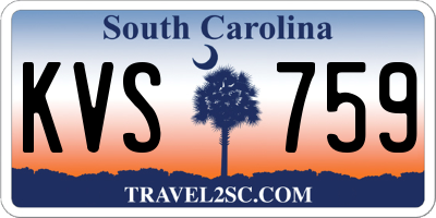SC license plate KVS759