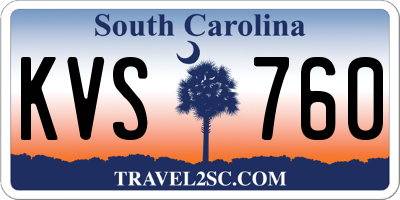 SC license plate KVS760