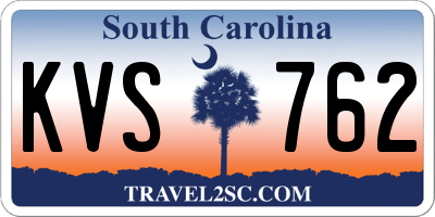 SC license plate KVS762