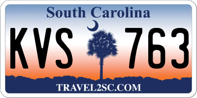 SC license plate KVS763